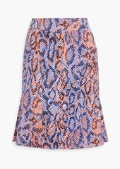 Diane von Furstenberg - Sutton snake-print jersey skirt - Blue - US 00