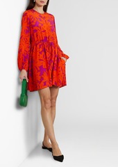Diane von Furstenberg - Sydney floral-print crepe mini dress - Red - US 8