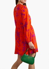 Diane von Furstenberg - Sydney floral-print crepe mini dress - Red - US 8