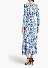 Diane von Furstenberg - Timmy draped printed jersey maxi dress - Purple - XL