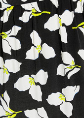 Diane von Furstenberg - Venice tiered floral-print crepe midi skirt - Black - US 00