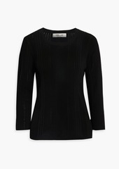 Diane von Furstenberg - Vlada pointelle-knit sweater - White - XXS