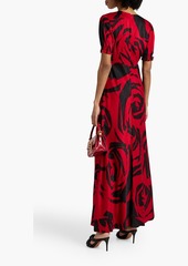 Diane von Furstenberg - Walker printed satin-jacquard maxi dress - Red - US 4