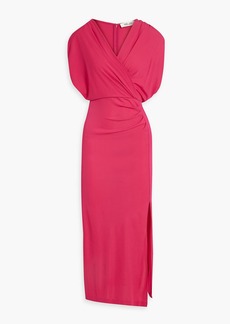 Diane von Furstenberg - Williams wrap-effect stretch-jersey midi dress - Pink - XXS