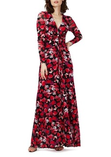Diane von Furstenberg Adara Floral Long Sleeve Maxi Dress