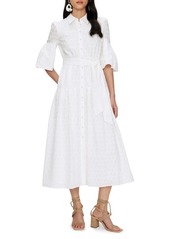 Diane von Furstenberg Aveena Eyelet Embroidered Cotton Shirtdress