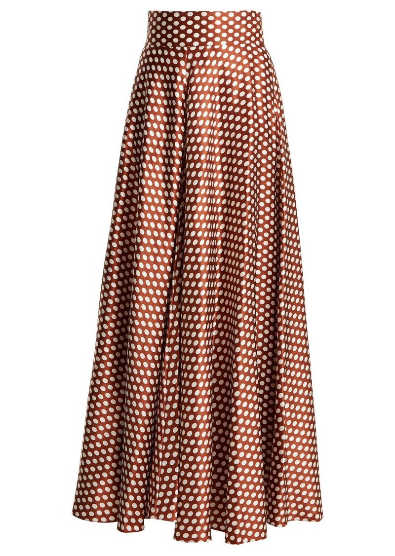 Diane Von Furstenberg Baker polka-dot silk skirt