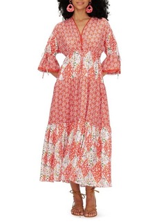 Diane von Furstenberg Boris Mixed Floral Midi Dress