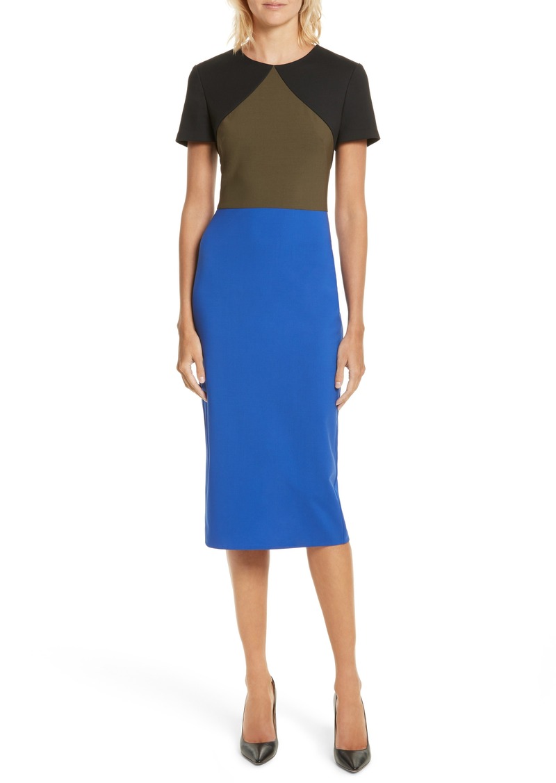 color block midi dress