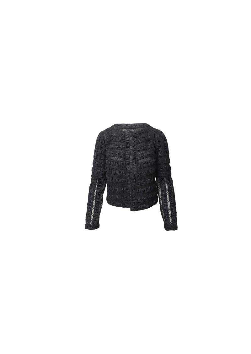 Diane Von Furstenberg Cropped Jacket in Black Cotton