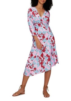 Diane von Furstenberg Elosie Two Floral Long Sleeve Midi Dress
