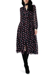 Diane von Furstenberg Erica Floral Long Sleeve Midi Dress