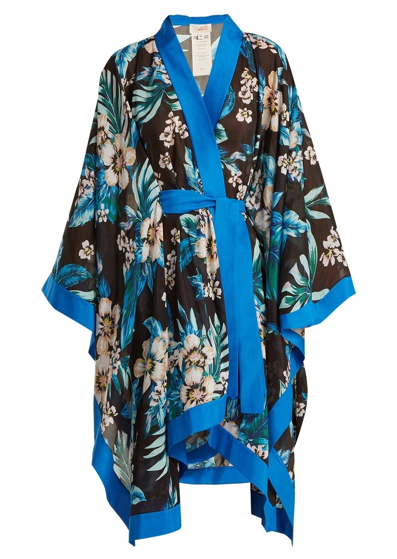 Diane Von Furstenberg Floral-print cotton and silk-blend kimono