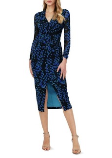 Diane von Furstenberg Hades Print Long Sleeve Midi Sheath Dress