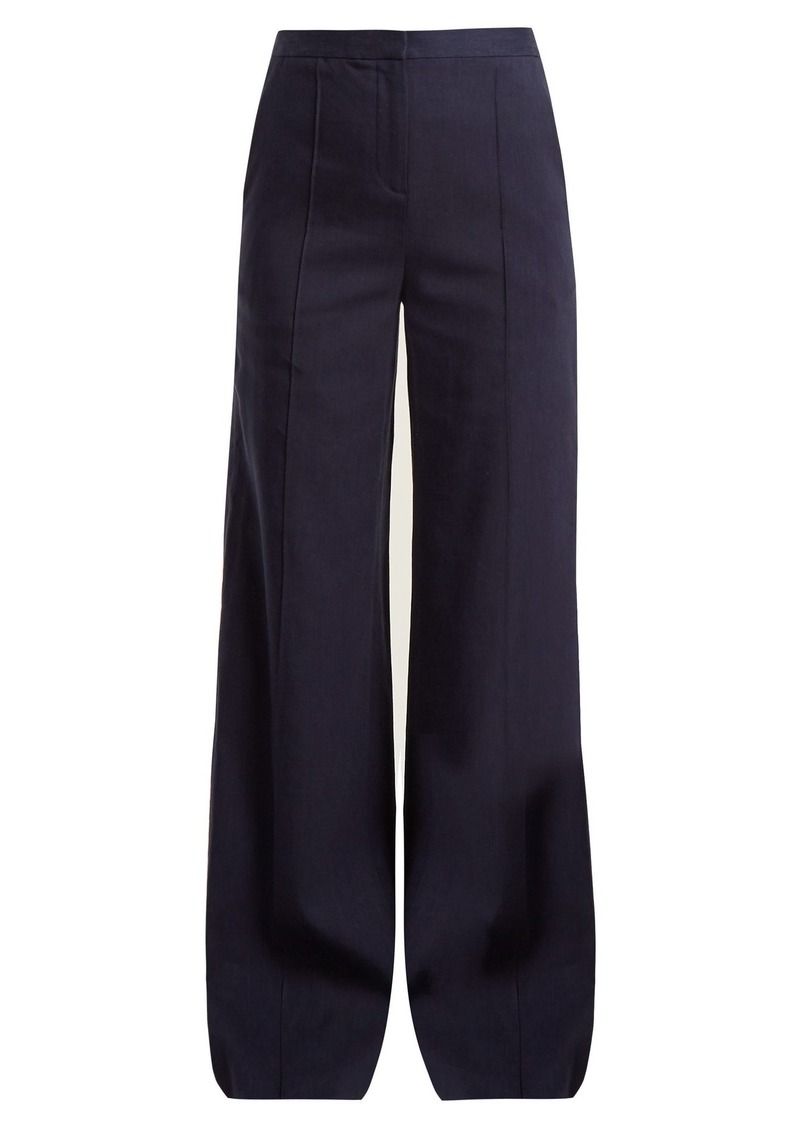 Diane Von Furstenberg High-rise wide-leg crepe trousers