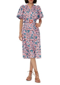 Diane von Furstenberg Laena Floral Stretch Cotton Blend Dress