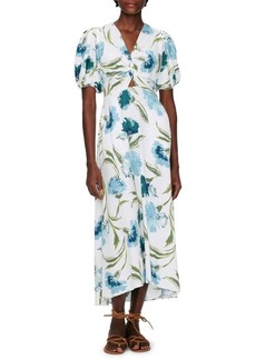 Diane von Furstenberg Marjorie Floral Puff Sleeve Dress
