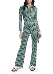 Diane von Furstenberg Michele Long Sleeve Jumpsuit