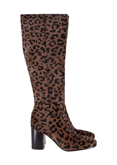 Diane Von Furstenberg Reese Knee High Boots in Animal Print Ponyhair