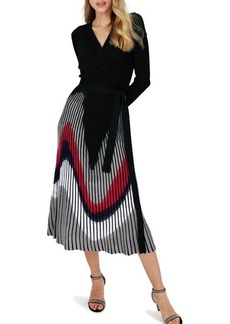 Diane von Furstenberg Reiko Long Sleeve Midi Sweater Dress