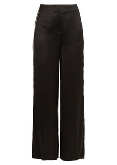 Diane Von Furstenberg Ribbon wide-leg satin trousers