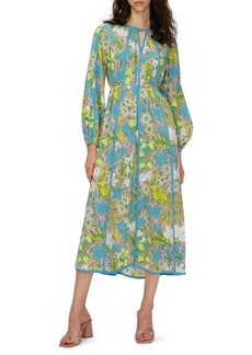 Diane von Furstenberg Scott Floral Long Sleeve Midi Dress
