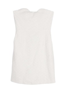 Diane Von Furstenberg Strapless Mini Dress in White Cotton