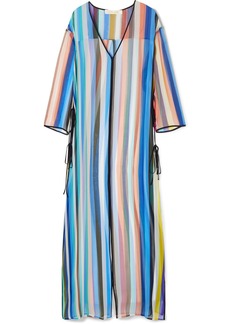 Diane Von Furstenberg Striped silk-chiffon tunic