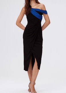 Diane von Furstenberg Terin Colorblock One-Shoulder Dress