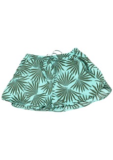 Diane Von Furstenberg Tropical Print Shorts in Green and Black Cotton