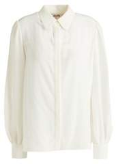 Diane Von Furstenberg Woman Annie Two Silk Crepe De Chine Shirt Ivory