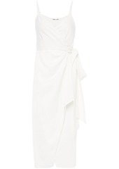 Diane Von Furstenberg Woman Avila Satin-crepe Midi Wrap Dress Ivory