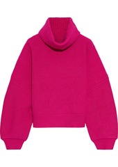 Diane Von Furstenberg Woman Baylor Ribbed Merino Wool-blend Turtleneck Sweater Fuchsia