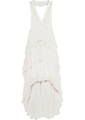Diane Von Furstenberg Woman Bess Asymmetric Tiered Fil Coupé Chiffon Maxi Dress Off-white