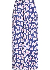 Diane von Furstenberg - Calandra leopard-print cady midi pencil skirt - Blue - US 4