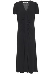 Diane Von Furstenberg Woman Cecilia Ruched Crepe Midi Dress Black