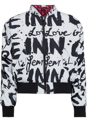 Diane Von Furstenberg Woman Decker Reversible Printed Shell Bomber Jacket White