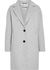 Diane Von Furstenberg Woman Destin Mélange Wool-felt Coat Light Gray