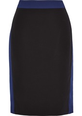 Diane Von Furstenberg Woman Esteem Striped Stretch-crepe Pencil Skirt Midnight Blue