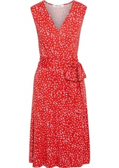 Diane Von Furstenberg Woman Jasmine Floral-print Stretch-jersey Wrap Dress Red