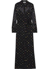 Diane Von Furstenberg Woman Jean Michel Printed Silk-georgette Maxi Shirt Dress Black