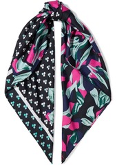 Diane von Furstenberg - Jella printed silk-twill scarf - Black - OneSize