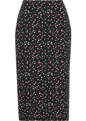 Diane Von Furstenberg Woman Kara Polka-dot Cotton-blend Jacquard Skirt Black
