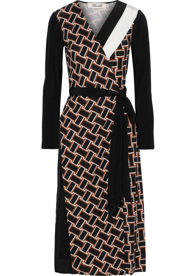 Diane Von Furstenberg Woman Maureen Printed Silk-jersey Wrap Dress Multicolor