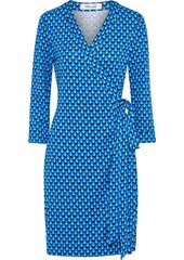 Diane Von Furstenberg Woman New Julian Printed Silk-jersey Wrap Dress Azure