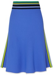 Diane Von Furstenberg Woman Roseha Striped Stretch-knit Skirt Blue