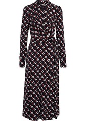Diane Von Furstenberg Woman Sana Wrap-effect Printed Stretch-jersey Midi Dress Black