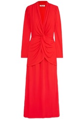 Diane Von Furstenberg Woman Stacia Twist-front Crepe Maxi Dress Red