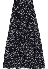 Diane Von Furstenberg Woman Tonnah Floral-print Georgette Maxi Skirt Black