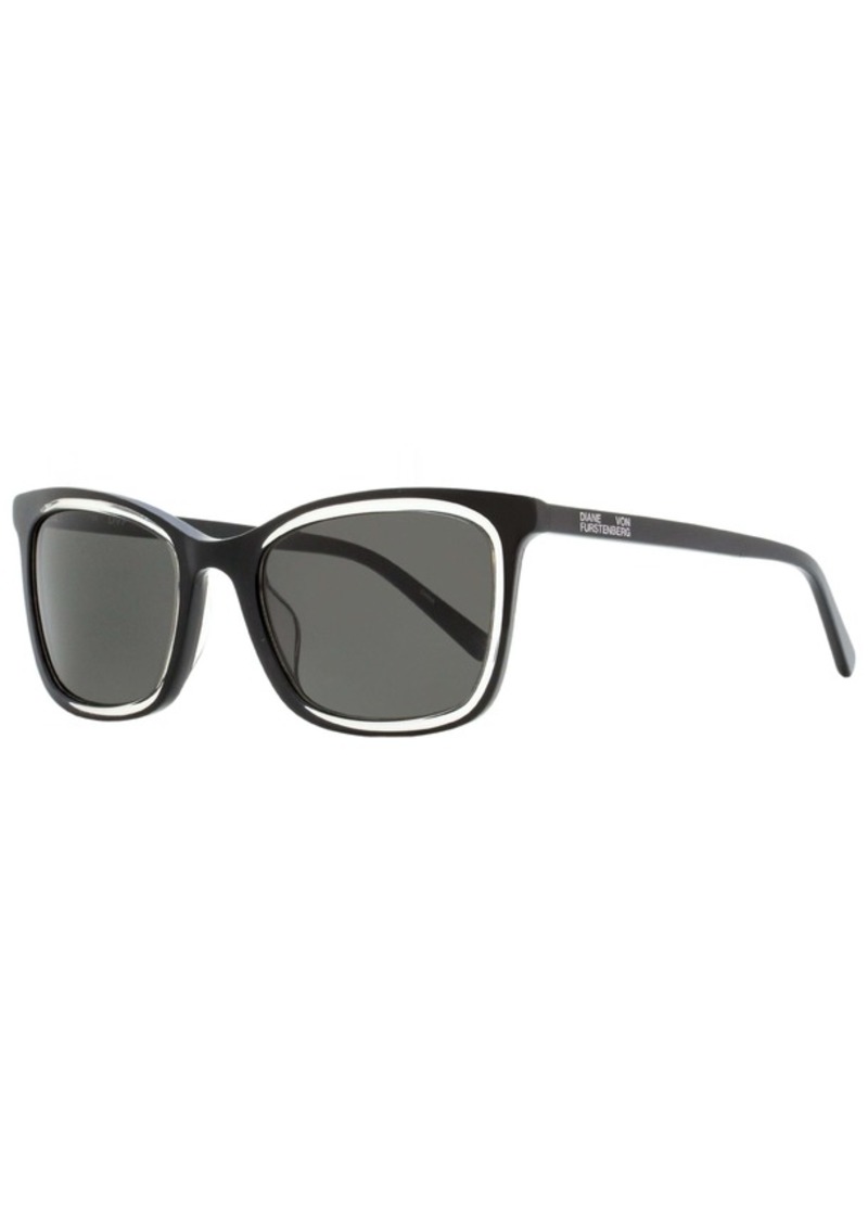 Diane Von Furstenberg Women's Kathryn Sunglasses DVF682S 001 Black/Clear 52mm